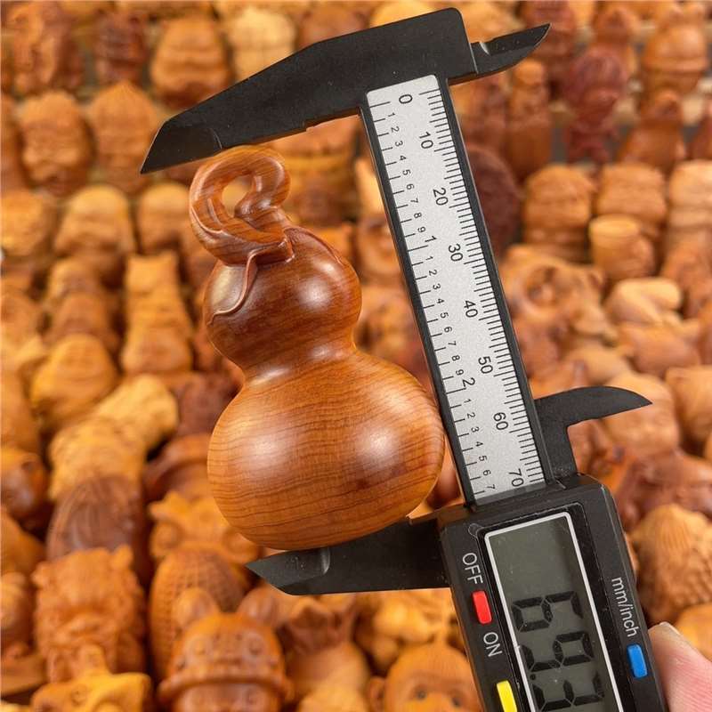 天然シダーウッド彫刻蛇口ひょうたんハンドピース高油古材祝福と縁起の良いペンダント家の装飾装飾品|undefined