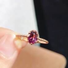 ��Ȼ����⾧ʯ��ָ ��ʯ�ߴ�5*7mm925���y��18K���Ƕ