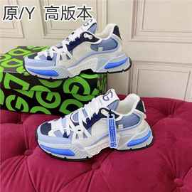 欧洲站2024新款牛皮厚底休闲鞋拼色老爹鞋旅游鞋男鞋女鞋情侣鞋潮