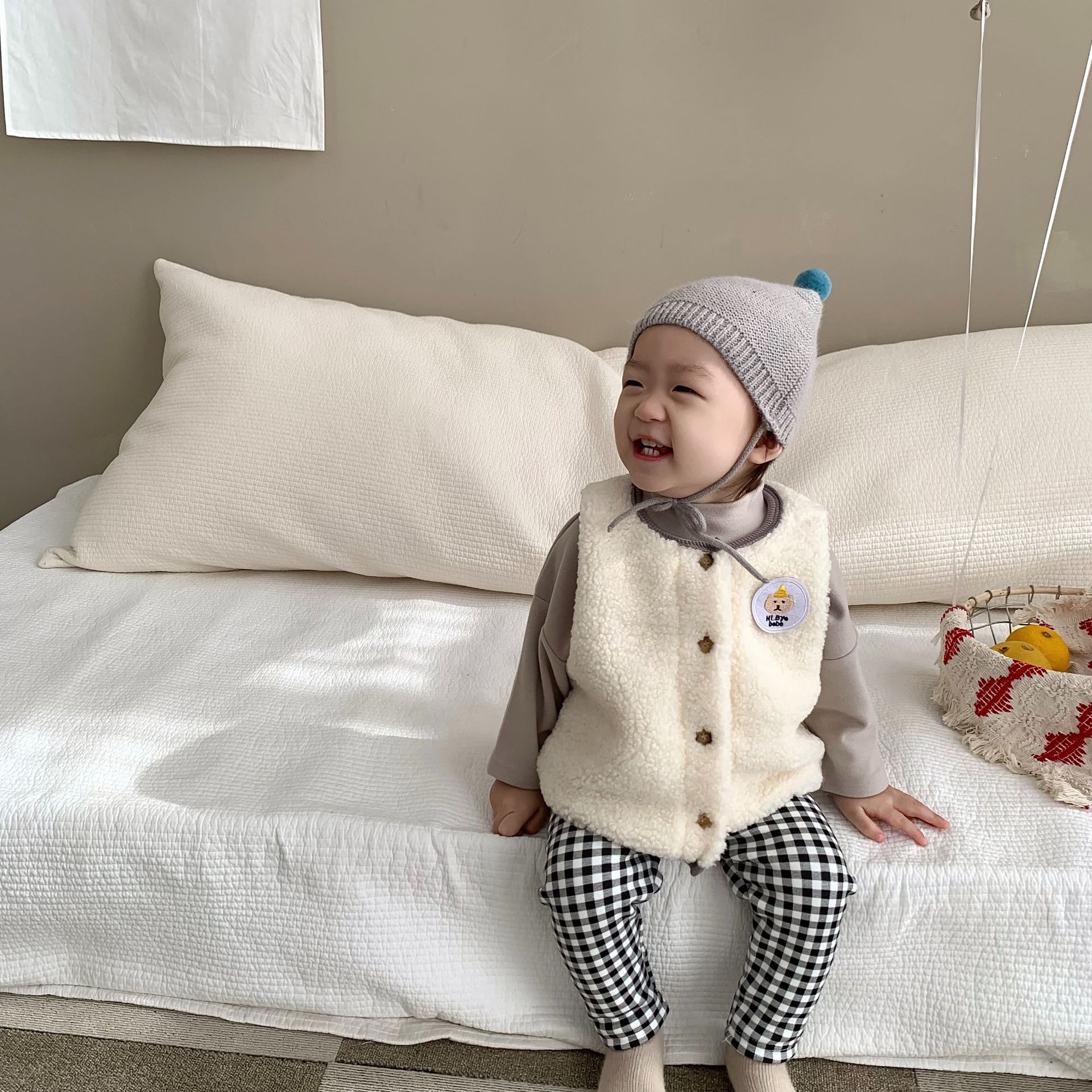 Niños y Niñas ropa de abrigo chaleco bebé Outwear 2023 Otoño e Invierno estilo coreano ropa de bebé Chaleco de algodón