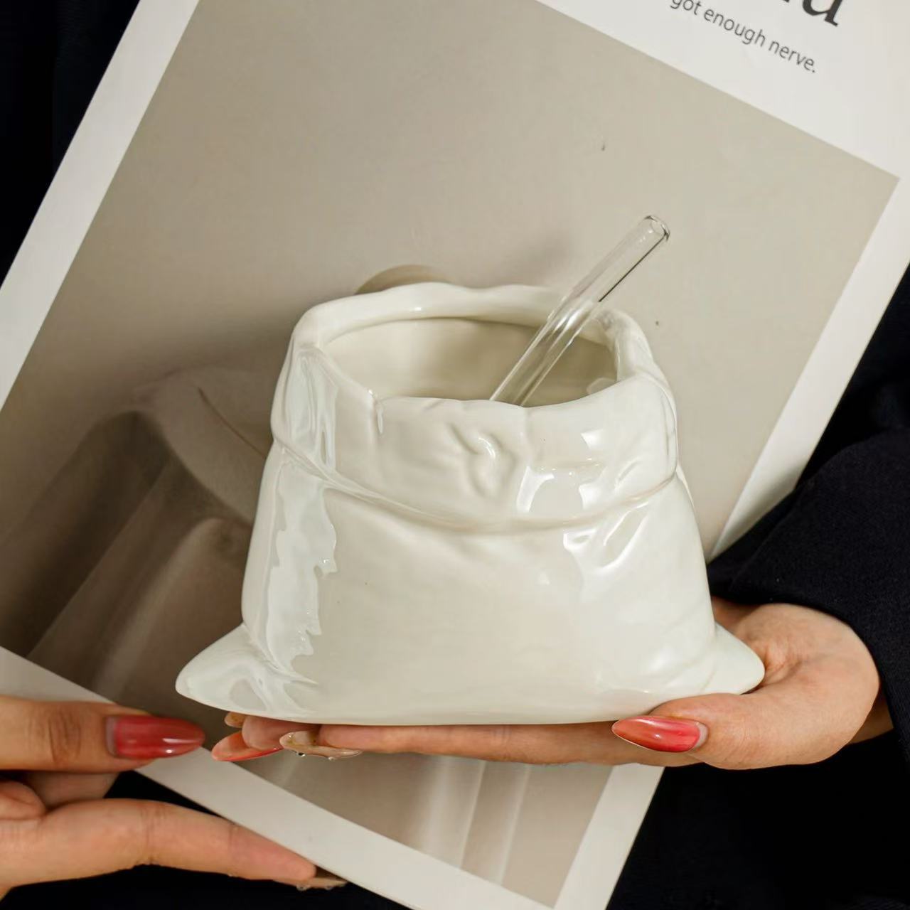Nicho de diseño sensación de taza de regalo de cumpleaños para chicas taza de regalo de mano extraña taza de agua caja de regalo image 2