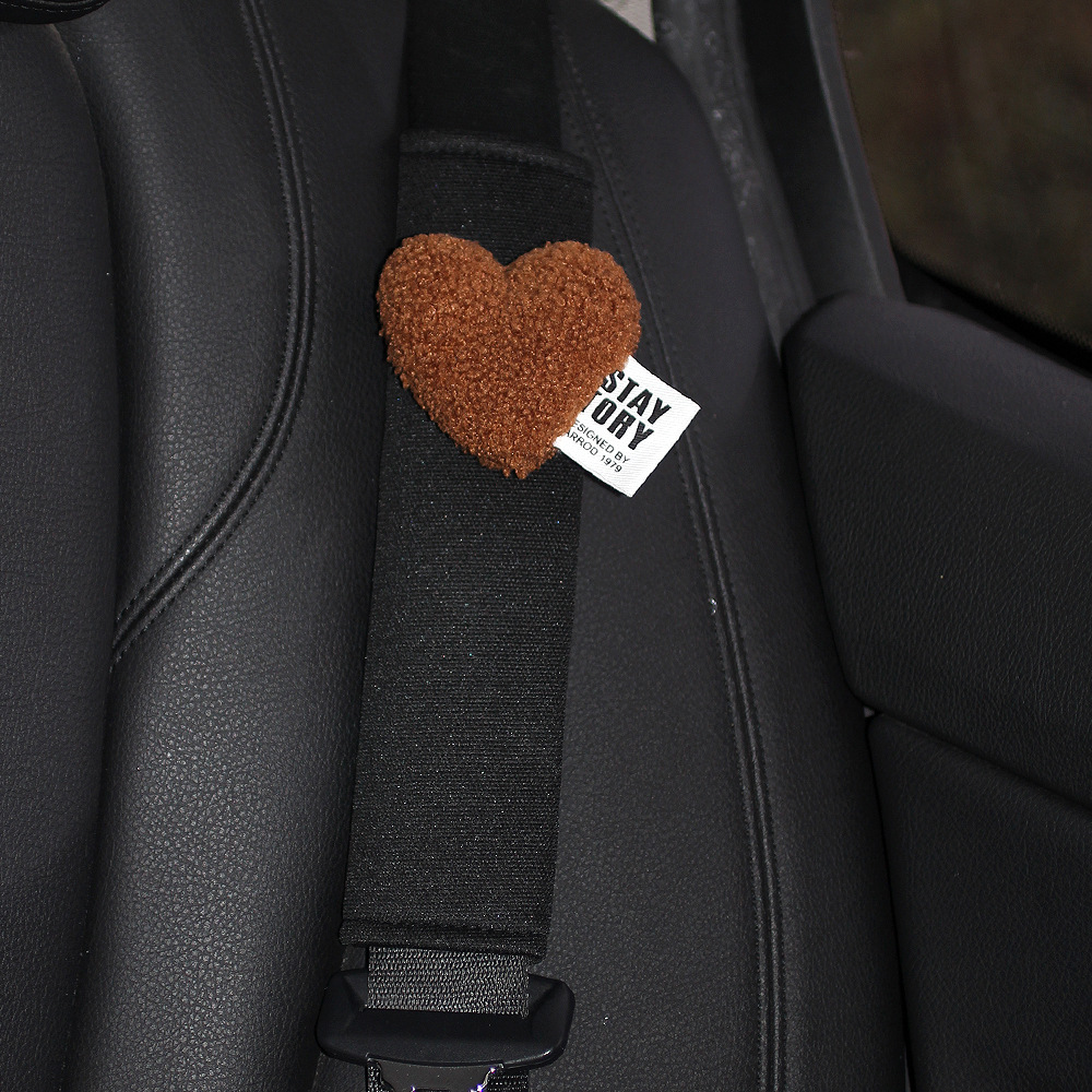 [Shoulder pad] Car seat belt shoulder pad protective cover children's anti-wire love decorative safety belt ice silk breathable