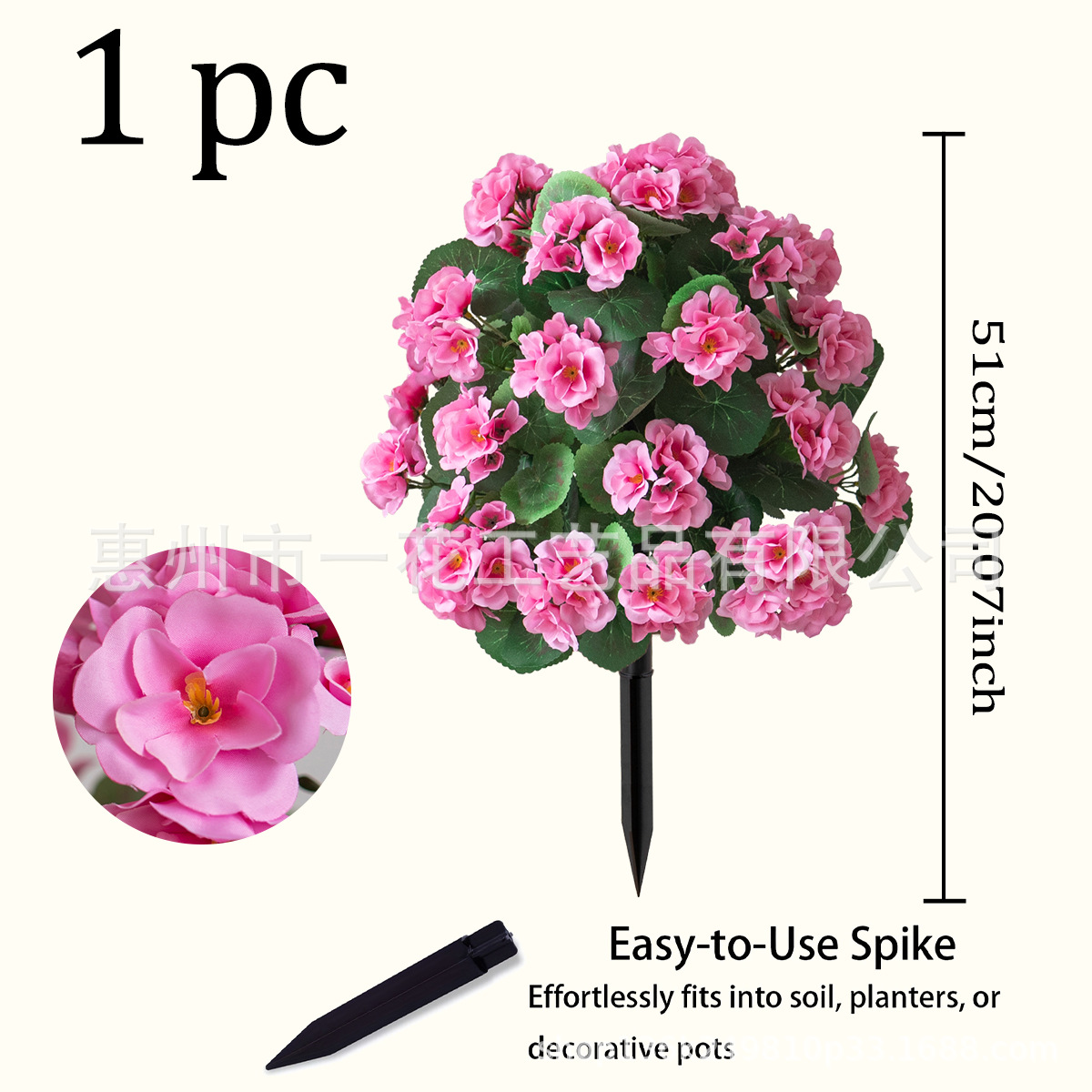 베고니아 꽃 바닥 삽입 - 핑크