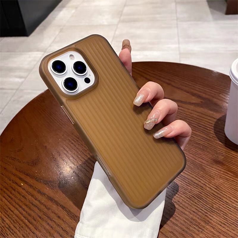 琥珀色の波型磁気吸着式iPhone17promax用スマホケース、凹凸感のある光格子保護カバー、Apple15対応|undefined