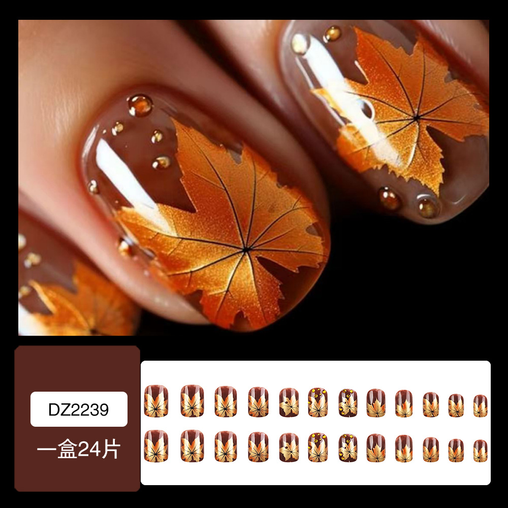 Venta caliente en Europa y América, parche de uñas dulce y fresco con incrustaciones de diamantes, uñas postizas de comercio exterior desmontables, piezas de uñas de uso transfronterizo terminadas image 66