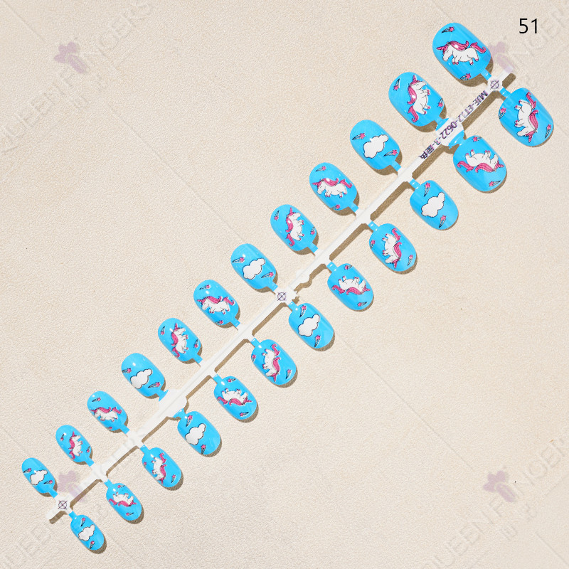 Nuevo manicure 24 piezas de banda de desgaste de uñas productos terminados manicure niños parches manicure productos terminados manicure