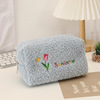 Brand cute plush handheld cosmetic bag, Japanese organizer bag, fresh capacious pencil case