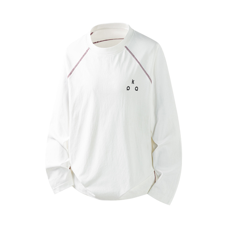 Hasselblad Long-sleeve T-shi For Men And Teenagers, Casual Loose Spos Top, Autumn Letter-printed Round-neck Base_voghion.com
