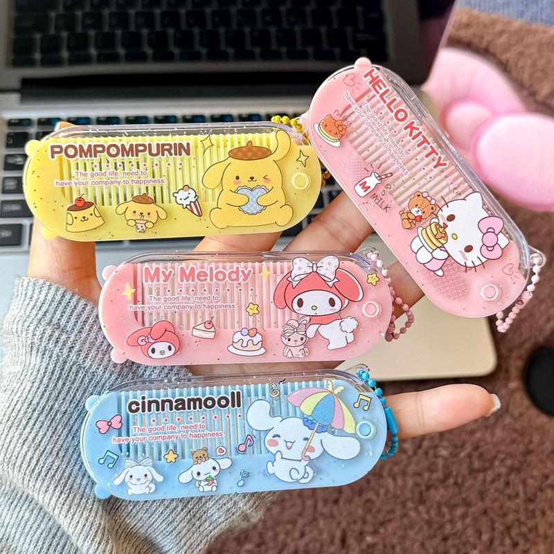 サンリオ 高見えリラックマ ポータブルコーム 学生 ソフトガール かわいい ミニメイク ガール 折りたたみ前髪コーム|undefined