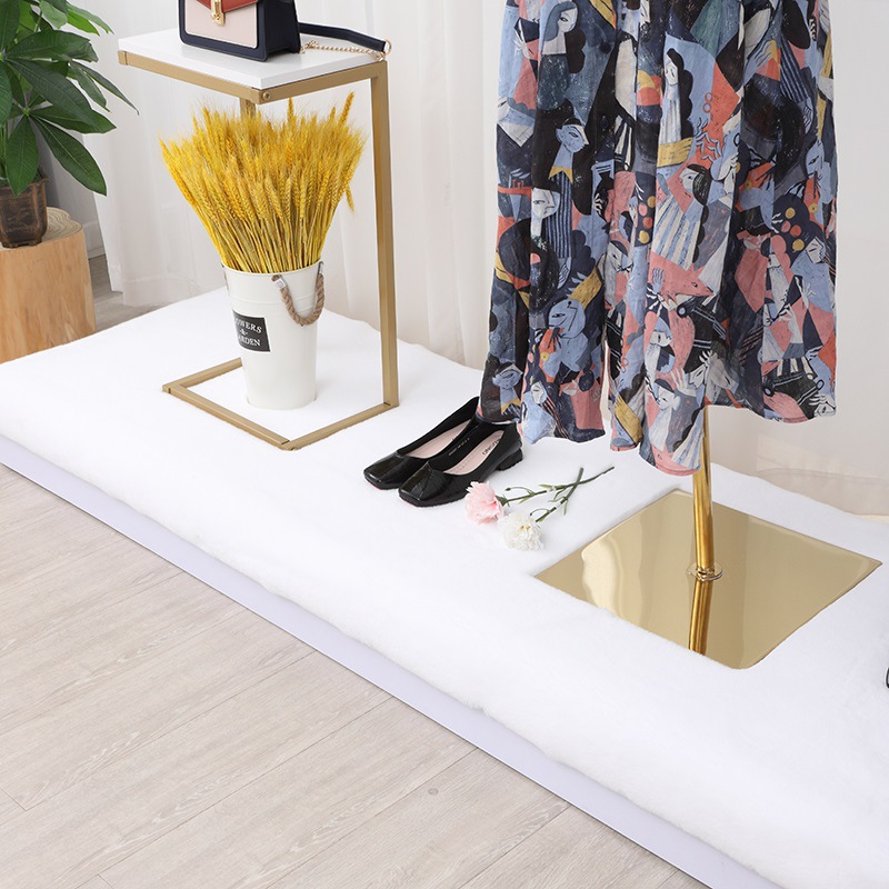 仿兔毛商用展柜毛垫书柜毛垫免洗绒坐垫铺炕泡泡绒纯色支持