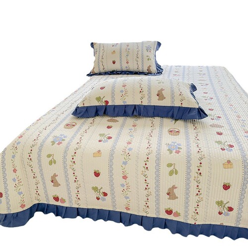 INS Style A-Grade 100% Cotton Bedspread Set of Three (60-Count All-Cotton Quilted Bed Sheet with Extra Padding and Tatami Cushion) Wholesale
