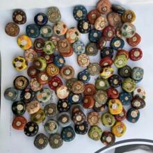 非洲加纳尼泊尔威尼斯老琉璃配饰手链藏饰式琉璃珠子散珠多宝