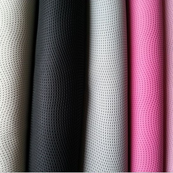 时尚简约牛津布底凹凸圆点人造革现货 耐刮凹凸篮球纹止滑革