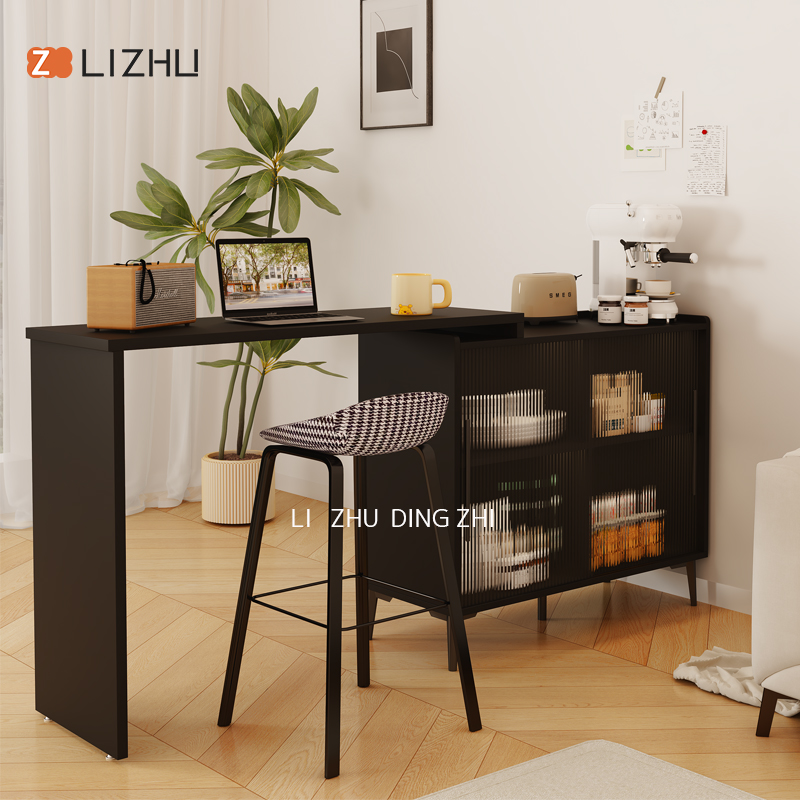 9C Sideboard Bar Integrated Partition Cabinet Household RetraCtable Island Wine Cabinet Display Cabinet Dining Table Corner Coffee Tea