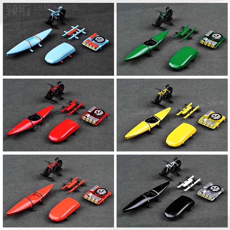 In stock | Roof box bicycle kayak luggage rack CM MODEL 1/64 car roof accessories MODEL In stock | Roof box bicycle kayak luggage rack CM MODEL 1/64 car roof accessories MODEL