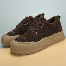 处理冬季新款大码女鞋41一43时尚厚底毛毛鞋加绒保暖舒适大号棉鞋