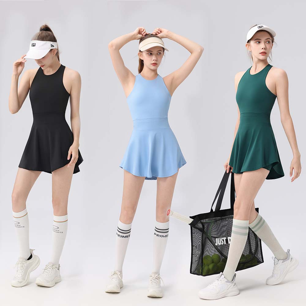 Women's Sports Dress, Golf Running Breathable Slimming Outdoor Badminton Tennis Skirt Yoga Jumpsuit