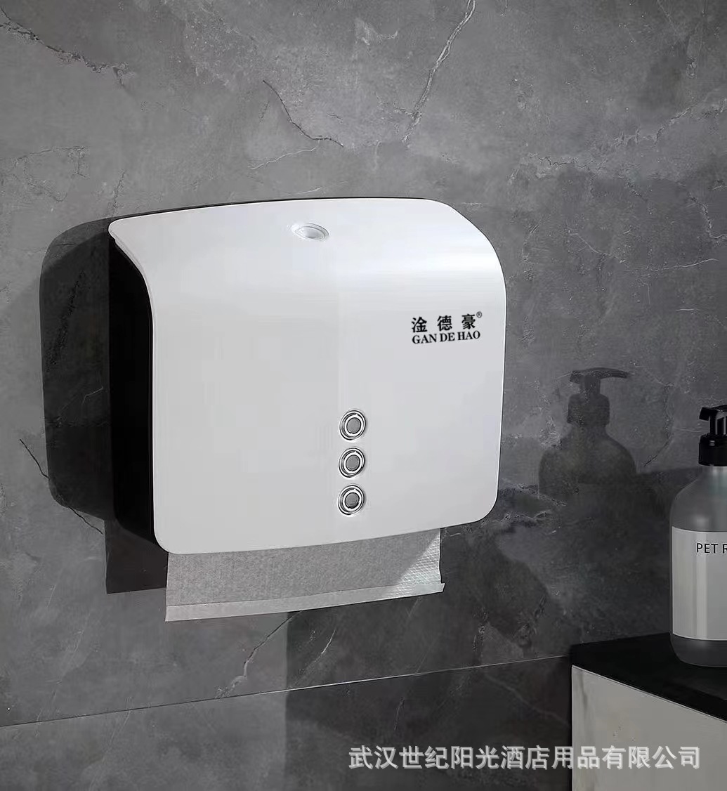 Caja de papel de rollo grande sin perforaciones Hotel rollo caja de papel higiénico estante de papel higiénico montado en la pared caja de papel de placa grande