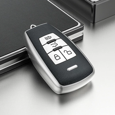 Car key bag, X55 Car X65 Key Cover D50 - baic-silver-whitesingle-shell-all-inclusive-anti-fall