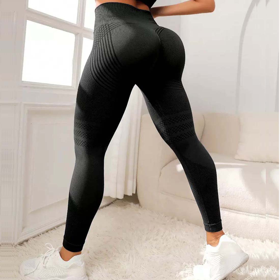 Amazon's Same Style Yoga Pants, Popular Cross-Border Hot-Selling High-Waisted Hip-Lifting Tight Fitness Pants, Peach Hip Sports Leggings