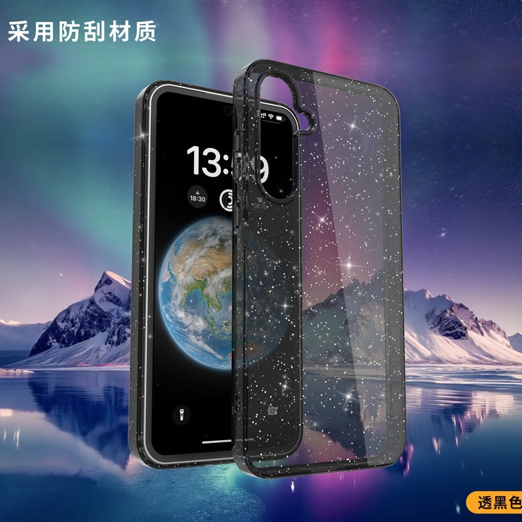 适用三星a56手机壳透明a55闪粉A36/A35/A07-4G亚克力保护套不发黄