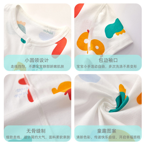 Baby clothes, summer baby onesies, crawling clothes, thin baby short-sleeved newborn babies, summer baby clothes