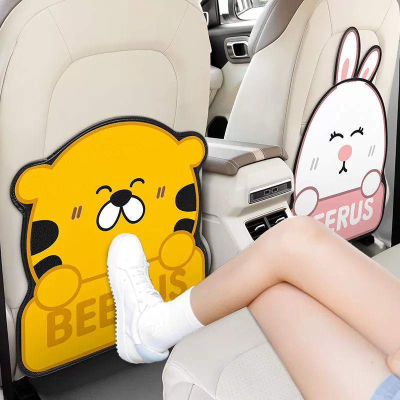Мультяшная противоударная накладка на автомобильное сиденье, задняя милая детская спинка стула, противоизносная накладка на заднее сиденье, защитная накладка для автомобиля, противоударная наклейка