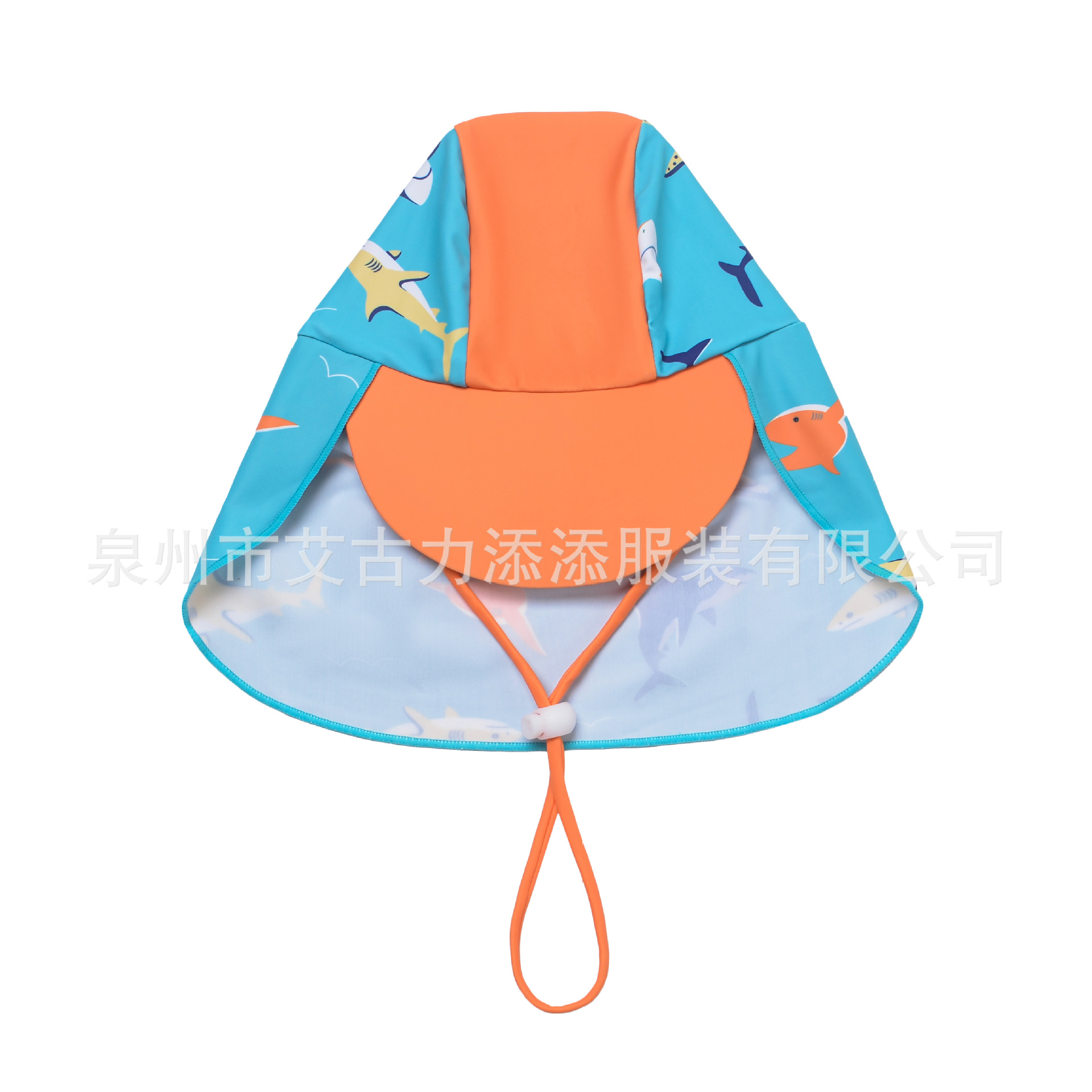 Children's Sun Protection Hat for Boys and Girls, Baby Sunshade, Baby Quick-Drying Neck Protection, Windproof Hat, Outdoor Swimming