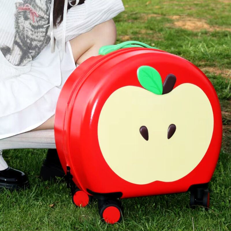Apple Luggage Cartoon Animation Trolley Case Small Convenient 20inch 24inch Boarding Case Girls Cute Suitcase