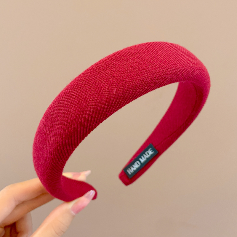 Año Nuevo para mujeres cráneo alto otoño invierno terciopelo de alta sensación cara pequeña agujero de cabello simple cabeza antideslizante universal