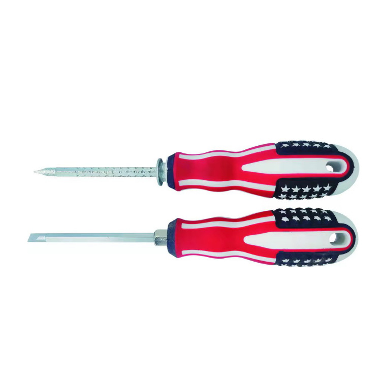 源头工厂生产美国国旗伸缩两用强磁45#钢螺丝刀伸缩两用螺丝刀