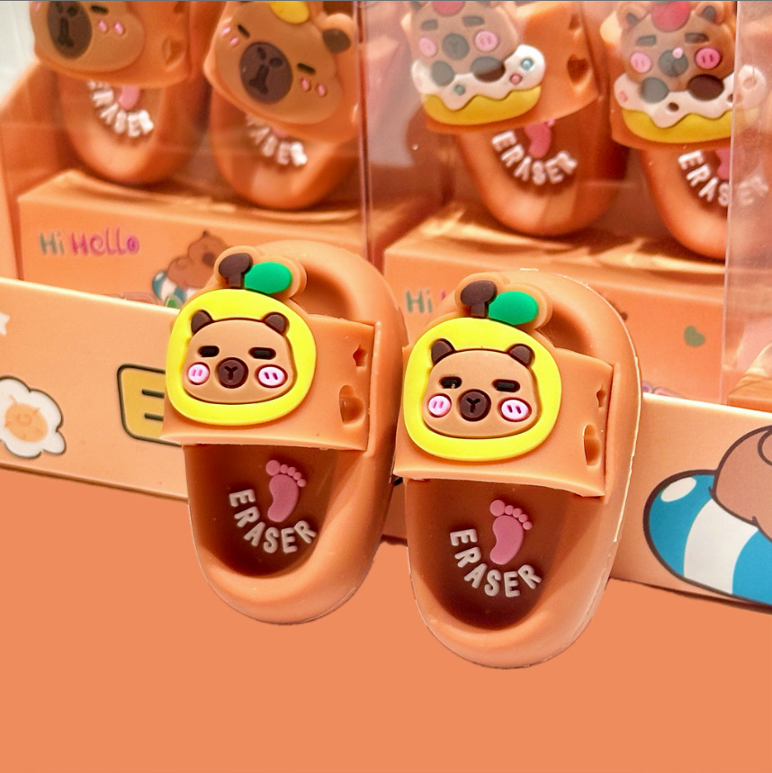 Nuevo borrador de modelado de pantuflas Kapibala mini borrador portátil limpio y menos caspa para estudiantes de primaria