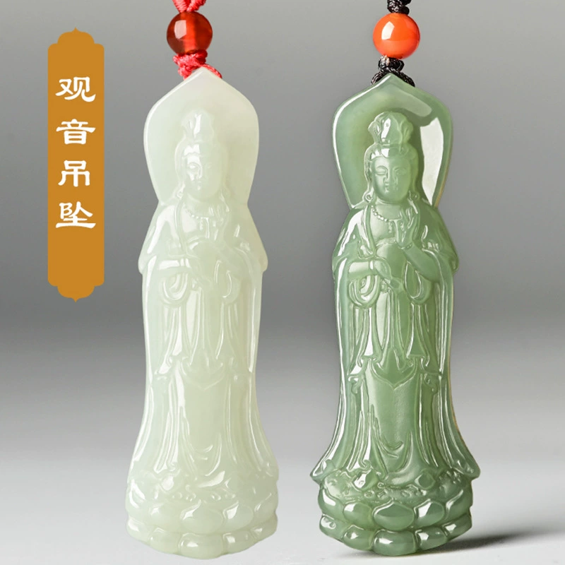 Объемный кулон с чаем Tieguanyin из нефрита, мужской кулон