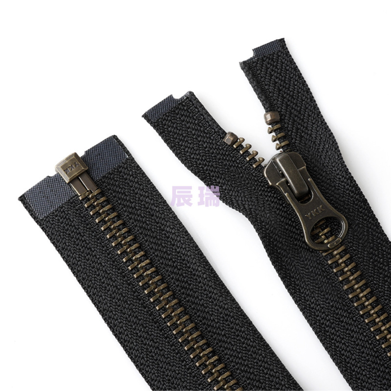 ykk ジッパー 5 号ブロンズメタルシングルオープンダブルクローズテール YKK ジッパーコートアクセスコートジッパー|undefined