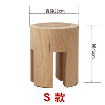 Taburetes de madera de tronco de alojamiento nórdico taburetes de madera maciza taburetes de asiento taburetes de madera maciza