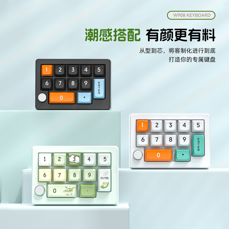 Knob Three-Mode Hot-Swappable Macro Definition Rgb Gaming Mechanical Mini Keyboard Computer Accessories Electric Keyboard and Mouse Wireless