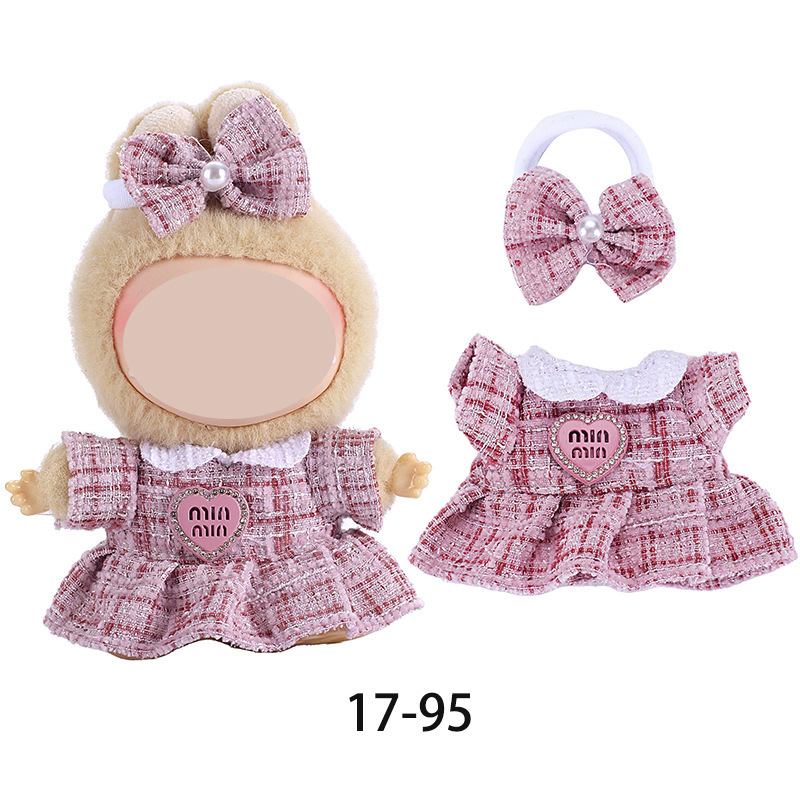 衣類のみ 1、2、3 世代のラブ服ペンダント、座れないベビー服、8 チェック柄オーバーオール セット|undefined