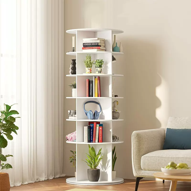 跨境360度多层鞋柜旋转置物架包包饰品帽子展示架家用简易收纳柜