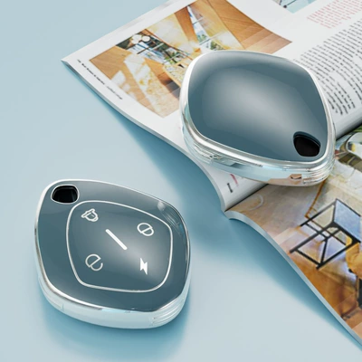 Electric vehicle key cover shell: m6/e6/q1 electric car protective cover - c-paragraph-gray-blue