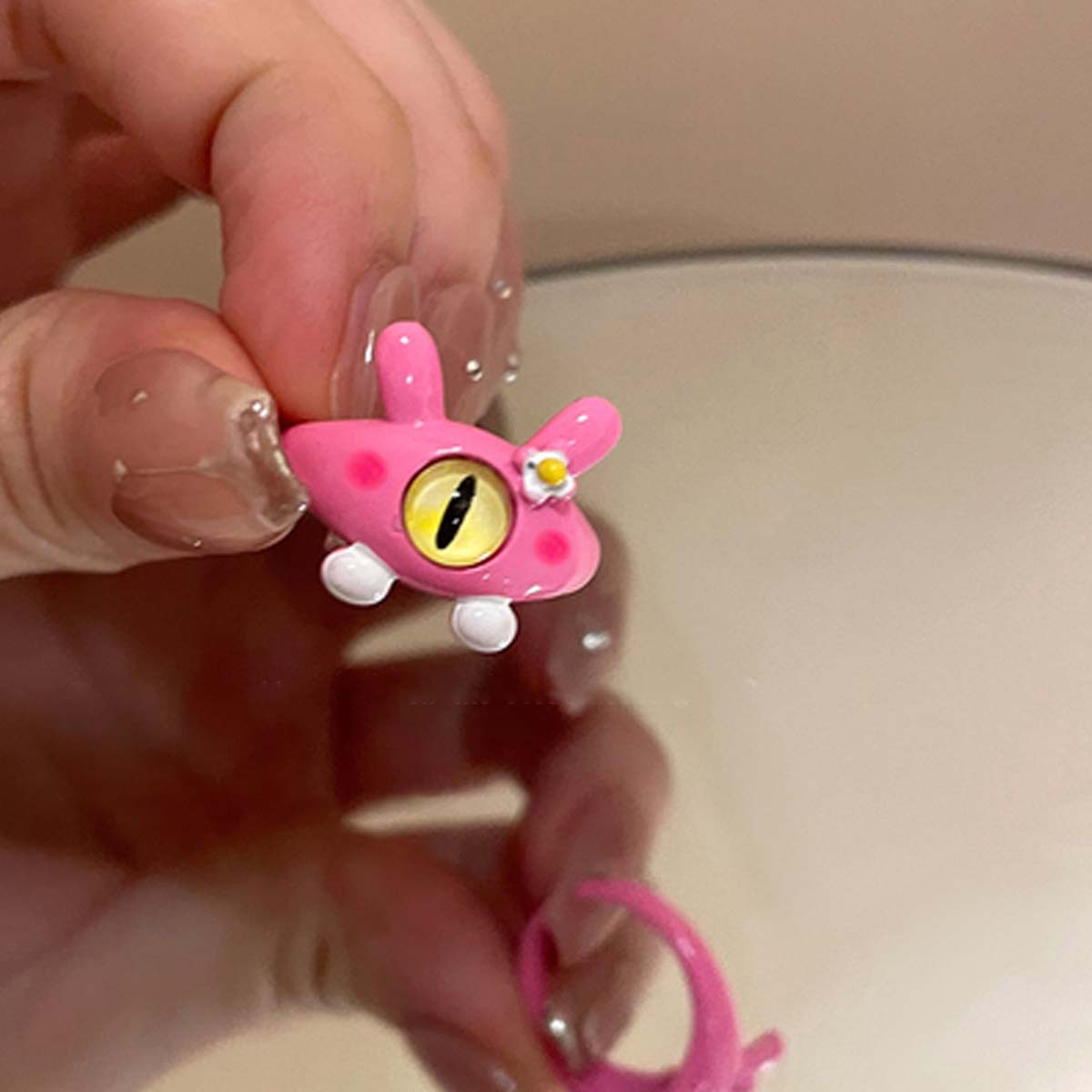 Cute Cat Monster Index Finger Ring For Women Versatile Trendy Design_voghion.com