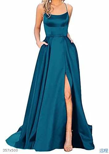 El Comercio exterior europeo y americano Amazon AliExpress deseo vestido de noche de las mujeres sexy Correa simple satén vestido largo
