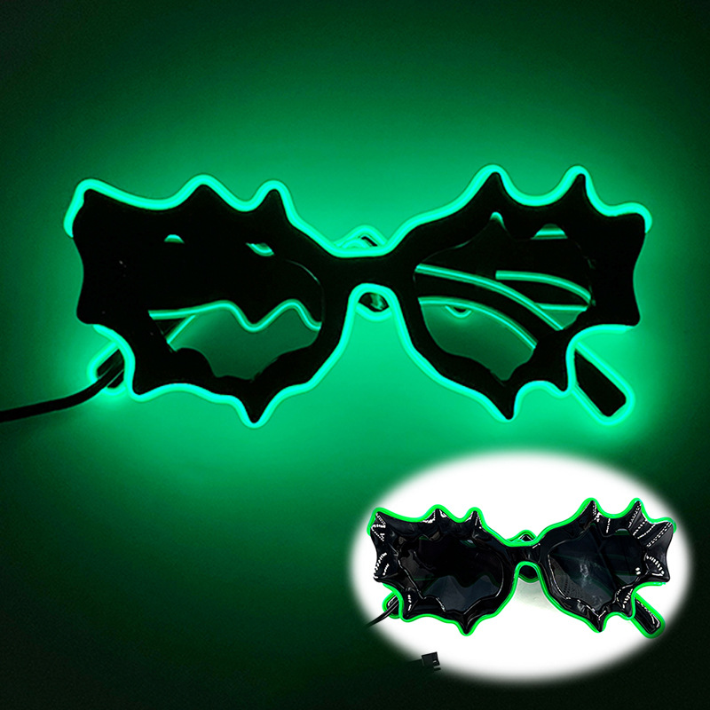 Nueva personalidad extraña irregular LED luminiscente gafas de tinta gafas de onda de moda gafas de sol extrañas props bungee image 9