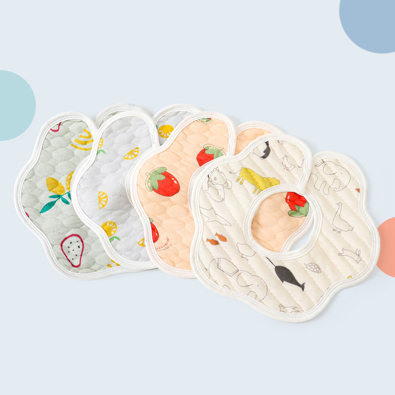 Newborn Baby Saliva Towel Waterproof Spit-Up Bib for Male and Female Babies 360-Degree Rotating Kidsren's Bib Wholesale