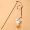 Wooden cat teasing stick [linen triangle style]