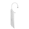 Fashionable long small design ear clips with tassels, earrings, European style, no pierced ears