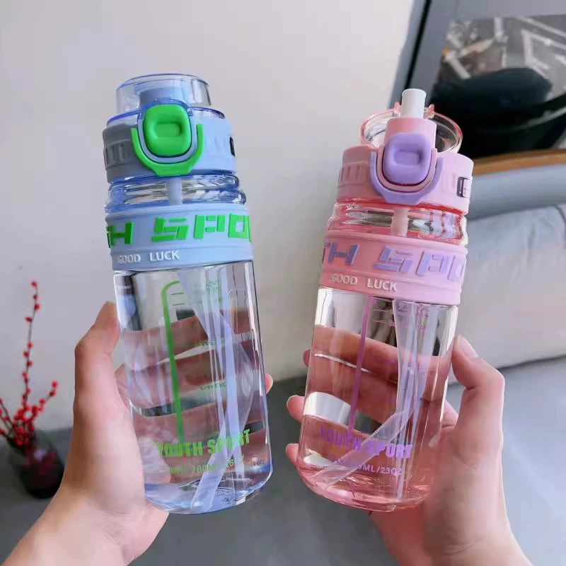 Capacious tea cup for water, plastic high quality handheld straw for men and women for elementary school students, simple and elegant design