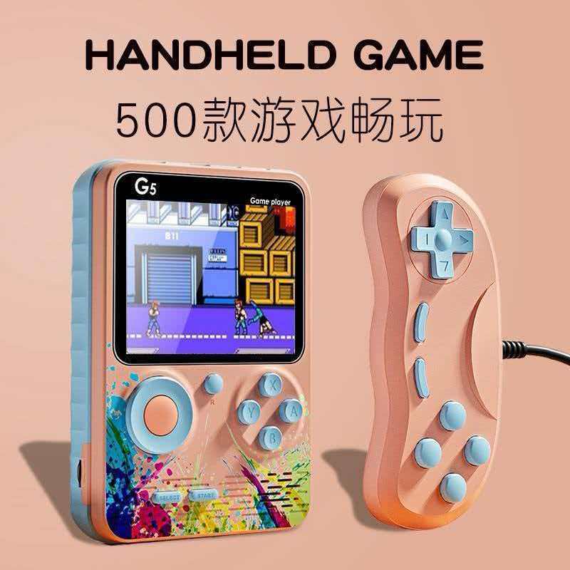 Nostalgic Style Sup Double-Player Retro Game Console G5 High-Definition Large Screen Long Battery Life Macaron Handheld Game Console