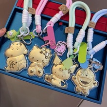 999足金钥匙扣挂件黄金Kitty猫蜡笔小新库洛米包包挂饰黄金kt猫