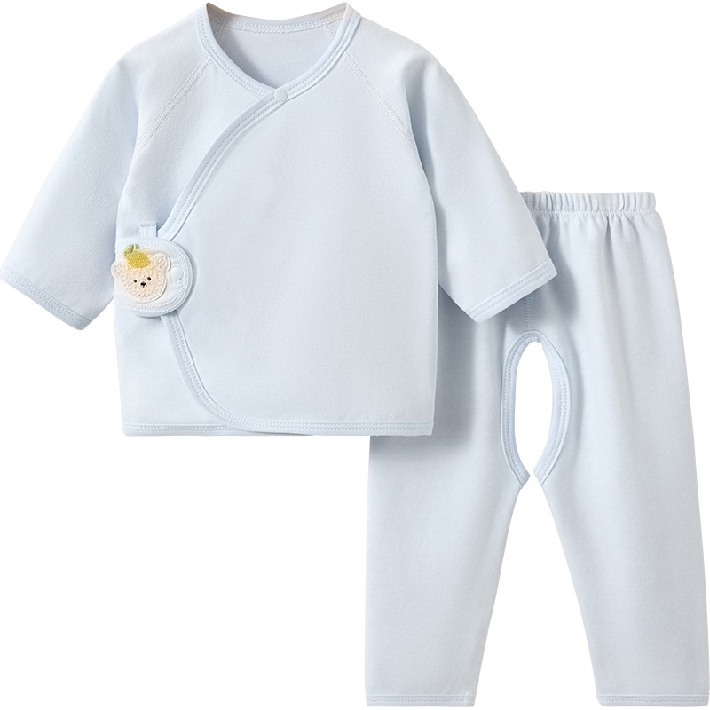Ropa de bebé recién nacido primavera y otoño fundación monje 0 delgado marzo dividido bebé de otoño ropa interior set