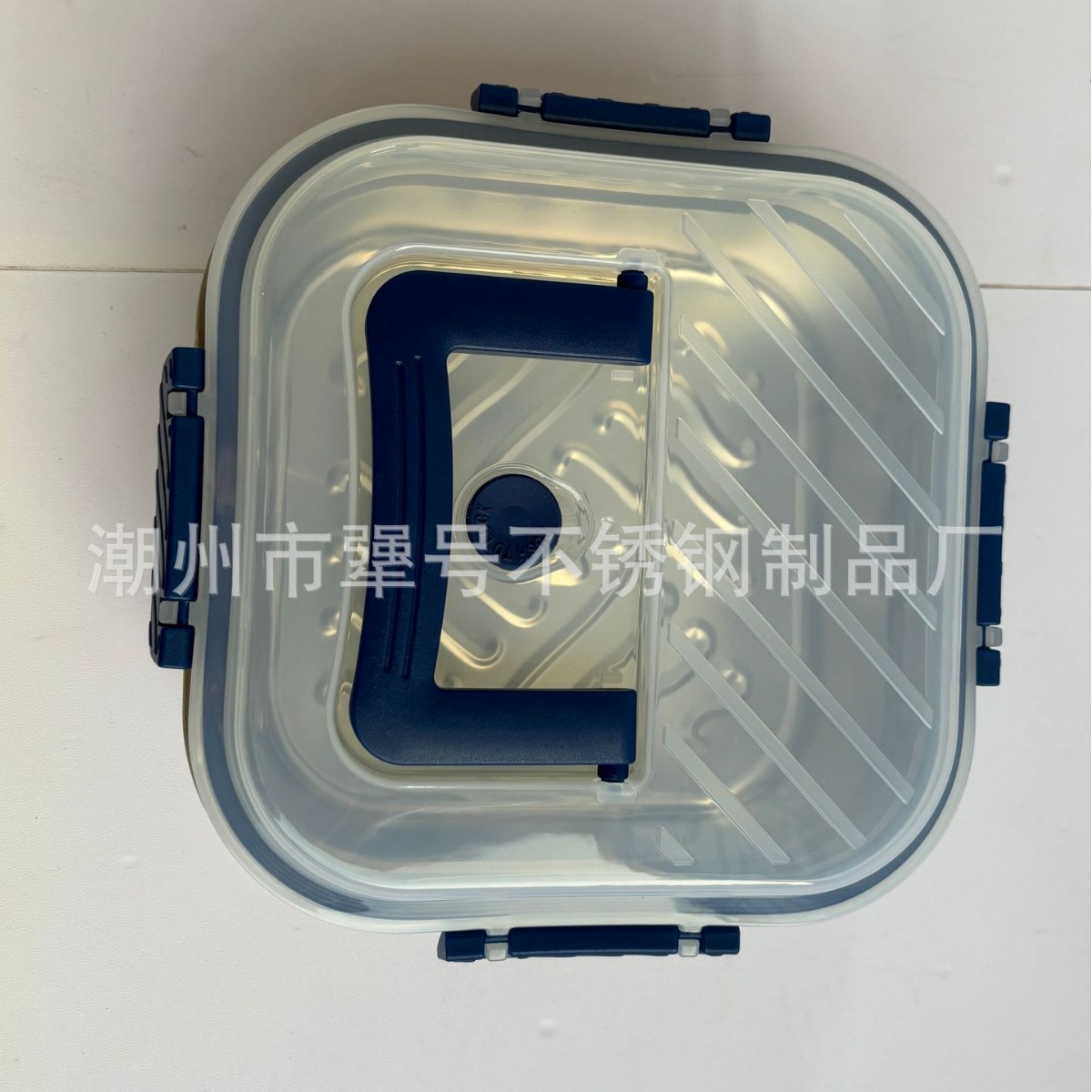 SUS316 사각 안전상자 [파란색 뚜껑] 1800ml